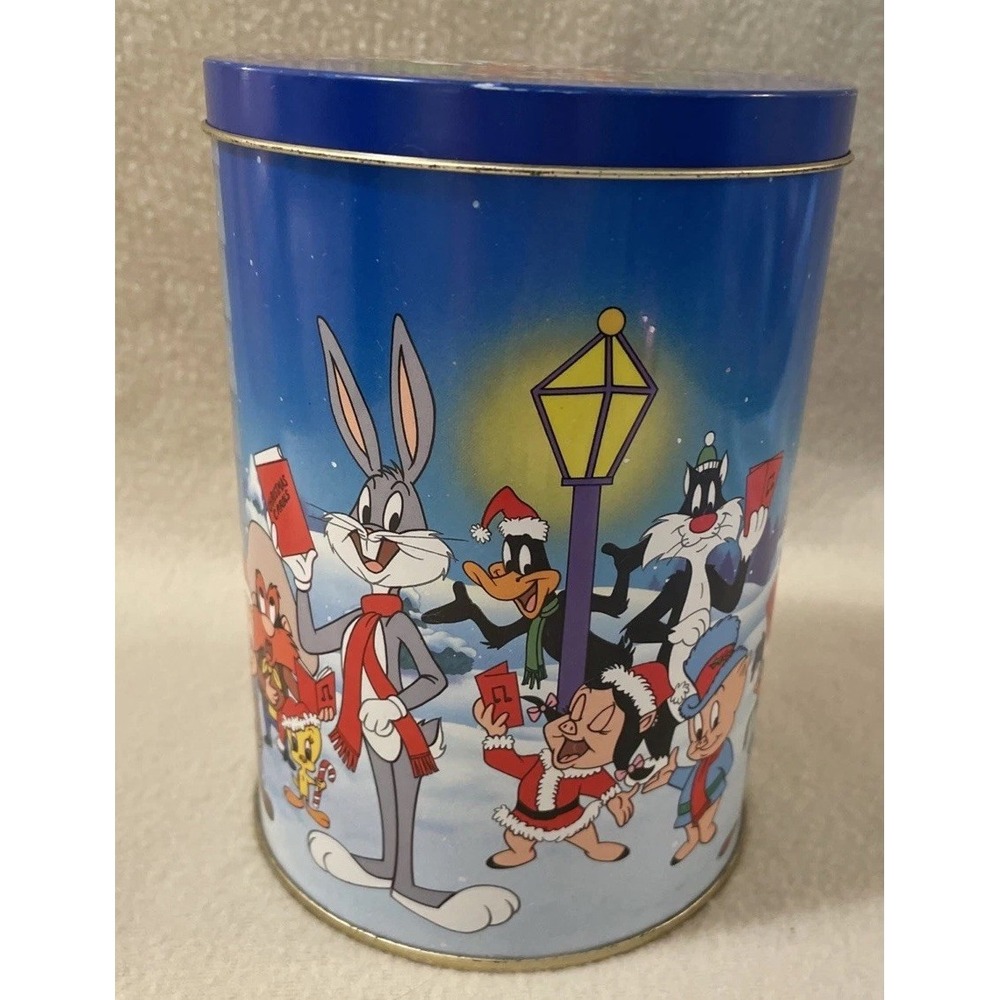 Brach's Tin - Warner Bros. Bugs Bunny and Looney Tunes - Christmas Vintage 1990